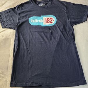 blink 182 2023 Navy Blue Tshirt With Graphics Size Large New